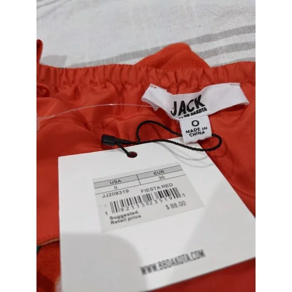 Jack by BB Dakota Fiesta Red Floral High Low Dress Size 0 - Picture 3 of 6